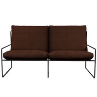 Desert 2-Personers Sofa Sort / Kastanje