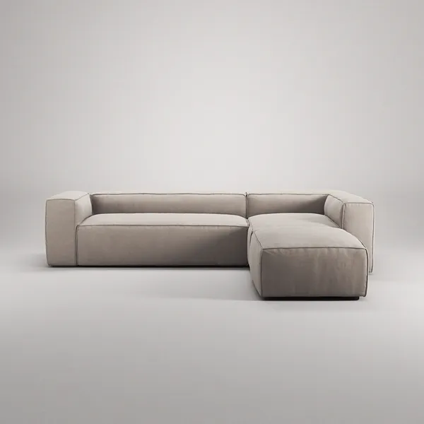 Grand Nelipaikkainen Sohva Divaani Oikea avoin pää Sandshell Beige