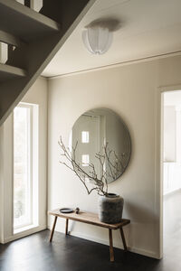 Anna Mini Flush Ceiling Light Cotton White