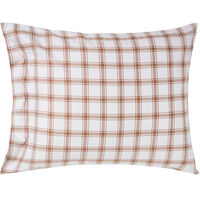 Checked Pudebetræk 50x60 cm Hvidt / Fudge