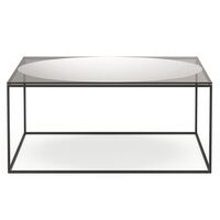 Observe Soffbord 89x89 cm Rökfärgat Glas / Spegelglas
