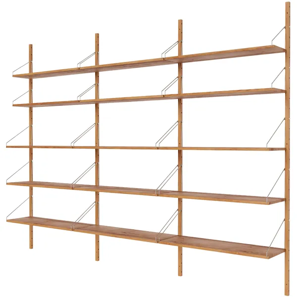 Library Hylle 185x2455 cm Eik