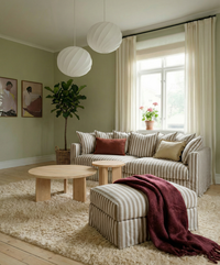 Betræk Til Le Grand Air 4-personers Sofa Hør Gentle Ribbon