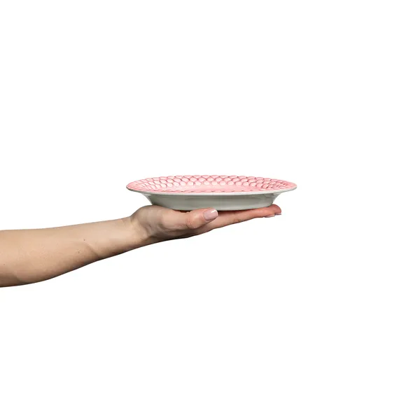 Bubbles Oval Tallerken 20 cm Lys Rosa
