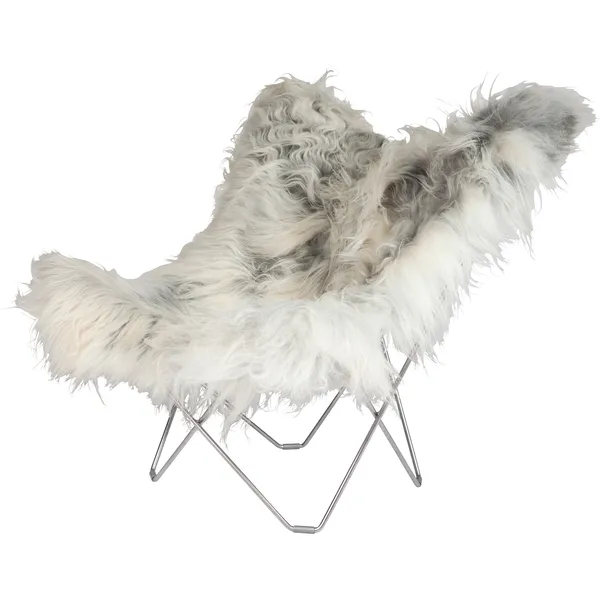 Iceland Mariposa Butterfly Stol Wild Grey/Chrome