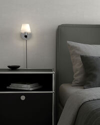 Gil Vägglampa Krom / Opal Glass
