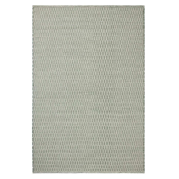Mohini Uldgulvtæppe 170x240 cm Grønt