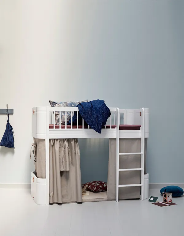 Wood Mini+ Låg Loft Säng Vit