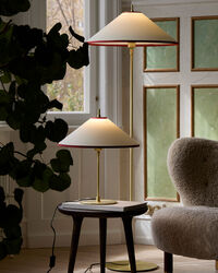 Tafta Bordlampe Ø40 cm Rød / Off-white