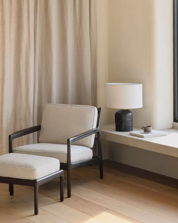 Jack Lounge-Tuoli Mahonki / Ivory