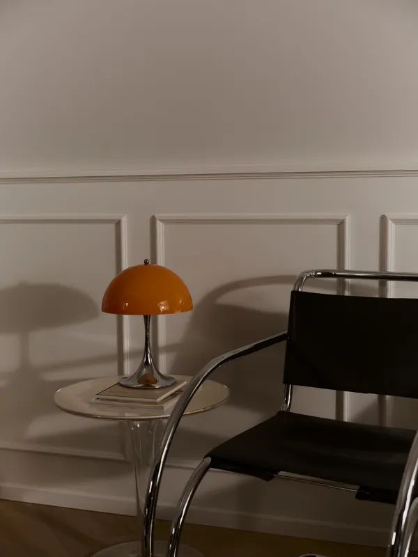 Panthella 250 Bordlampe Bærbar Original Opal Orange