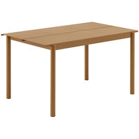 Linear Bord Stål 75x140 cm Burnt Orange