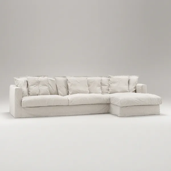 Le Grand Air 3-Personers Sofa Hør Divan Højre Creamy White