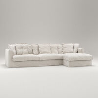 Le Grand Air 3-Personers Sofa Hør Divan Højre Creamy White