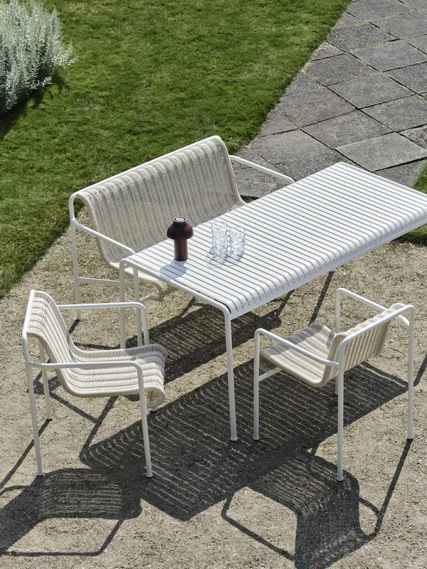 Palissade Cord Dining Armchair Cream White