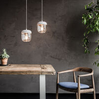 Acorn Lampeskærm Hvid / Messing