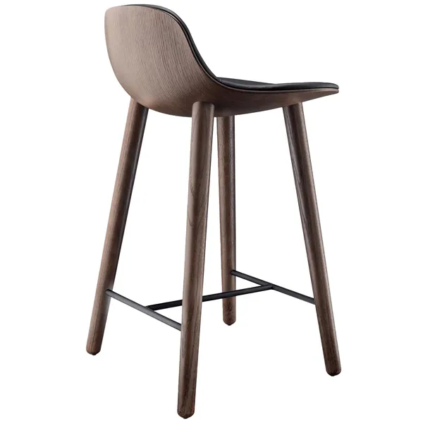Yuuga Barstol H65 cm Smoked Oak/Svart