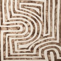 Psychedelic Labyrinth Rug Beige
