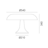 Nesso Bordlampe H34 cm Hvid