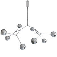 Drop Globe Riippuvalaisin 150 cm Krominvärinen