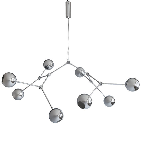 Drop Globe Pendel 150 cm Krom