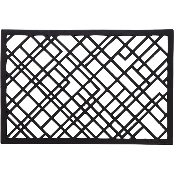 Lines Doormat 60x90 cm Black