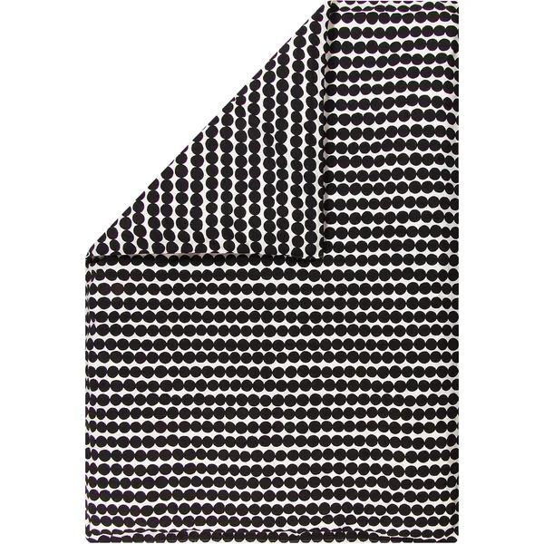 Räsymatto Dynetrekk Hvit / Sort 210x210 cm
