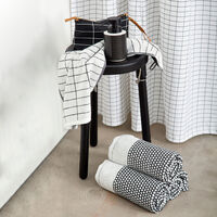Grid Badlakan 70x140 cm Svart/Off-White