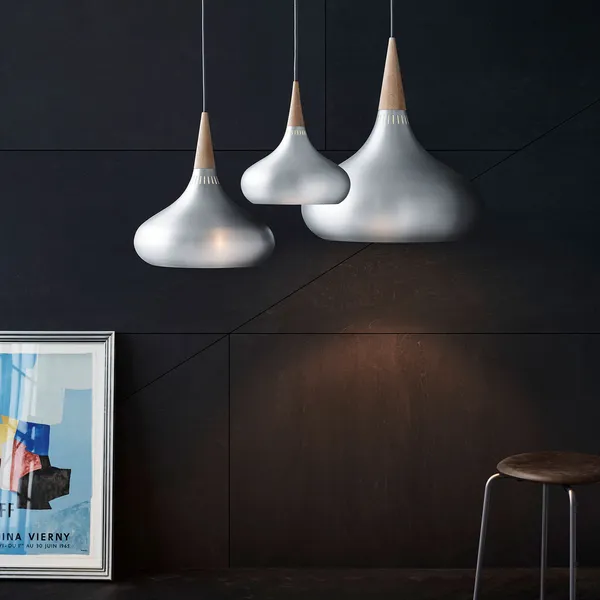 Orient Taklampe P1 Aluminium/ Eik