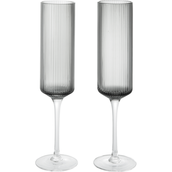 Ripple Champagneglas 2-pak Smoked Grey