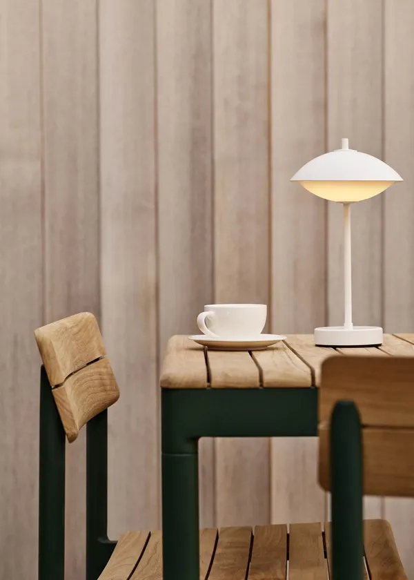 Clam Bordlampe Bærbar Hvit