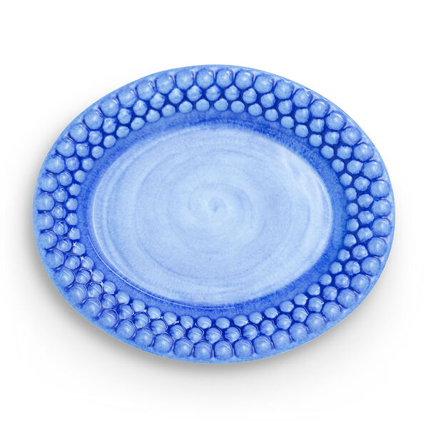Bubbles Oval Tallerken 20cm Lyseblå