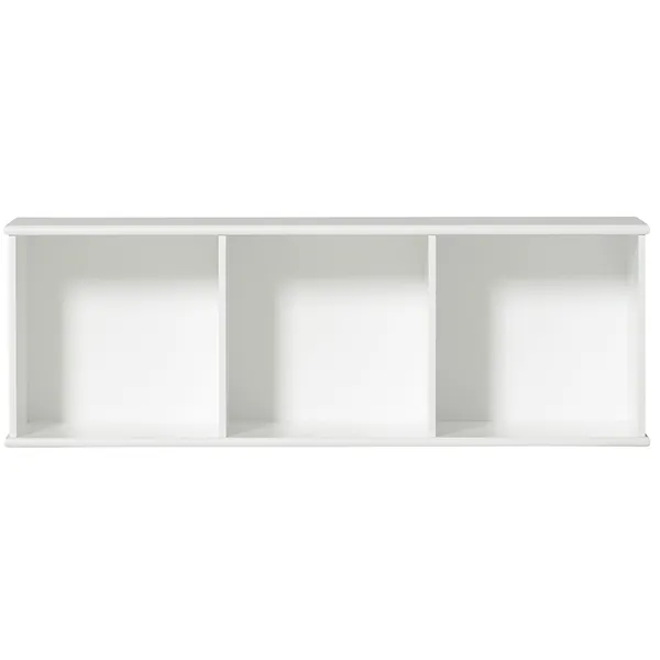 Wood Hyllenhet 3x1 Horisontal med Stöd Vit