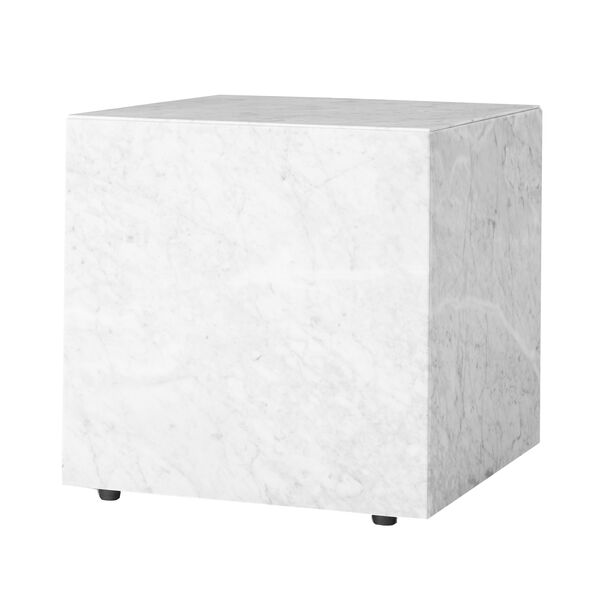 Plinth Cubic Sidebord 40x40 cm Carrara Marmor