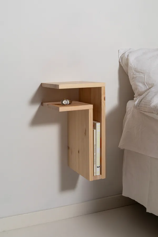 F-Shelf Vegghylle Venstre Furutre