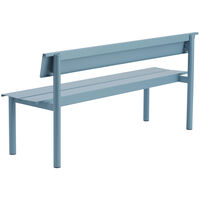 Linear Benk Med Ryggstøtte 170 cm Pale Blue