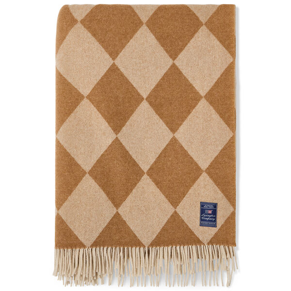 Argyle Pledd 130x170 cm Fudge / Hvit