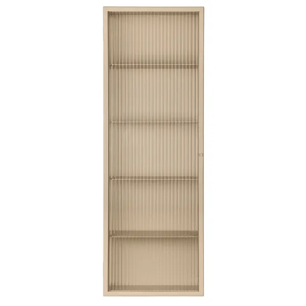 Haze Veggskap Ribbet Glass 35x100 cm Cashmere