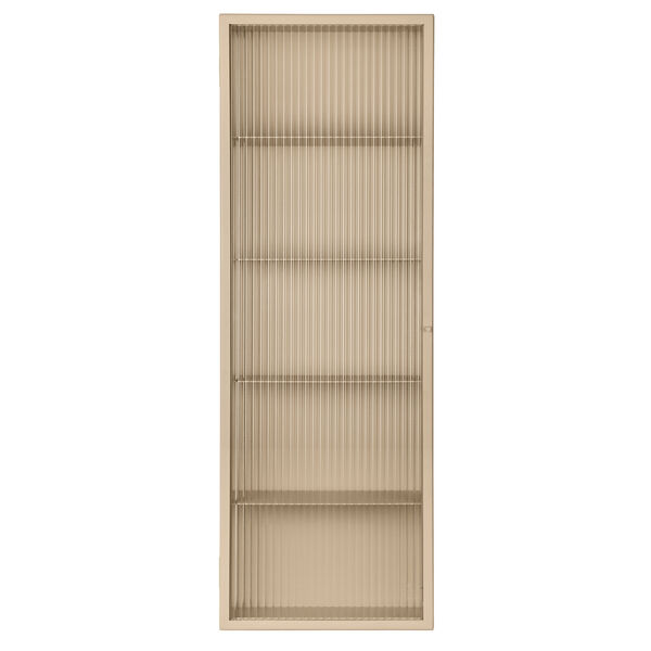 Haze Vægskab Ribbet Glas 35x100 cm Cashmere