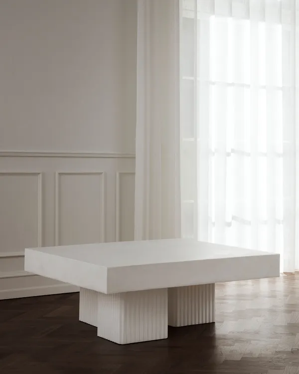 Gear Coffee Table 100x100 cm Chalk