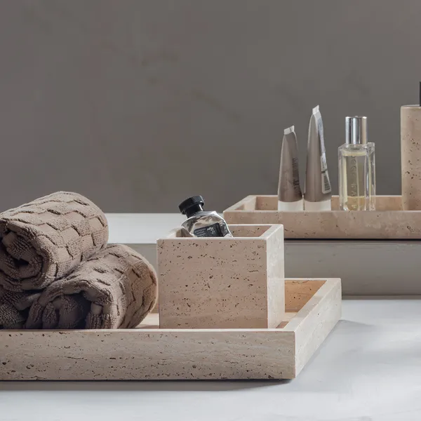 Travertine cube Förvaring