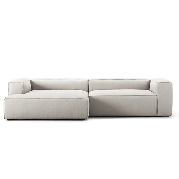 Grand 3-Personers Sofa chaiselong Venstre Moon White