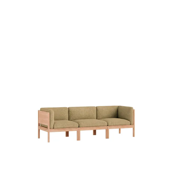 Modular 3-Seters Sofa Med Sider Eik/Moss 21
