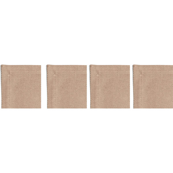 Plain Glasbrikker 10x10 cm 4-pak Beige