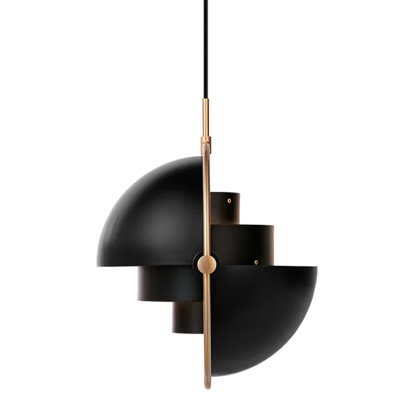Multi-Lite Pendel 36 cm Messing / Soft Black Halvmatt