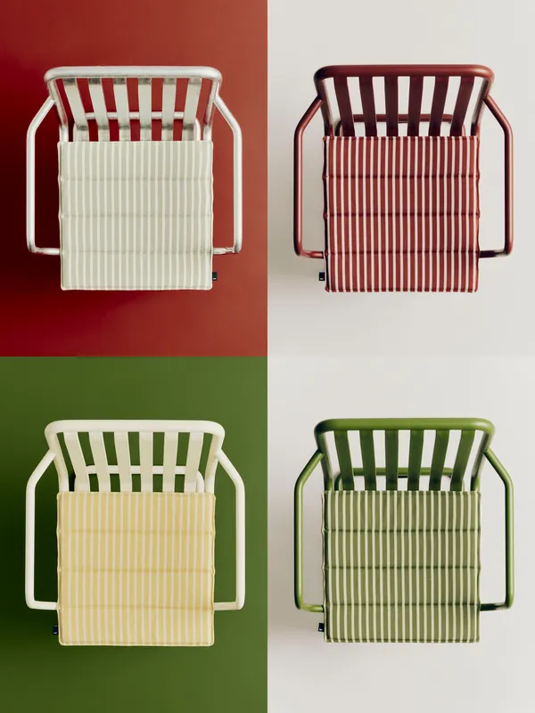 Terrazza Seat Cushion 40x40 cm Terracotta Bold Stripe
