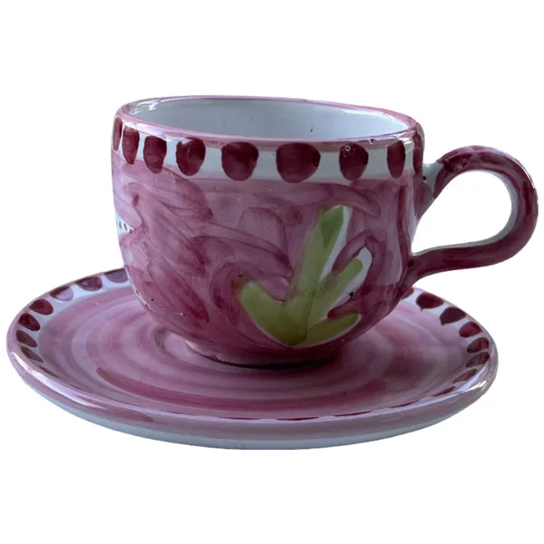Amalfi Cappuccinokopp Med Fat Rosa