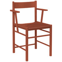 F Lenestol Rødlakkert Ask / Rødt Vevet Bånd