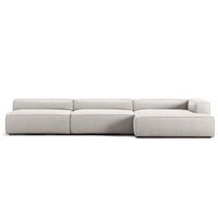 Grand 5-Sitssoffa schäslong Höger Minetyg Moon White