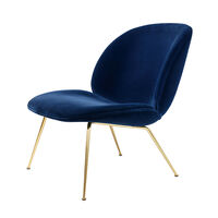 Beetle Loungestol Conic Base Mässing Velluto Cotone 420